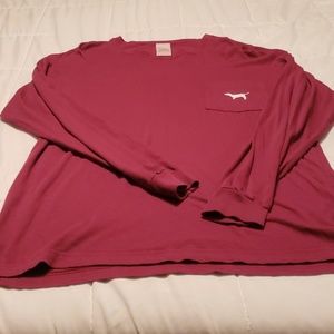 Victorias secret pink long sleeve shirt small